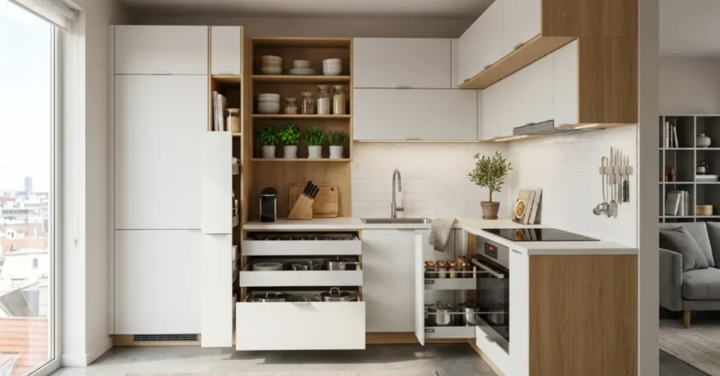 Compact Modular Kitchen Setup