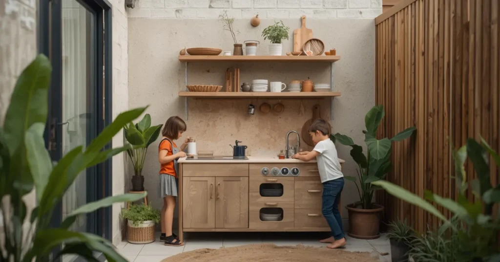 Compact Small-Space Mud Kitchen