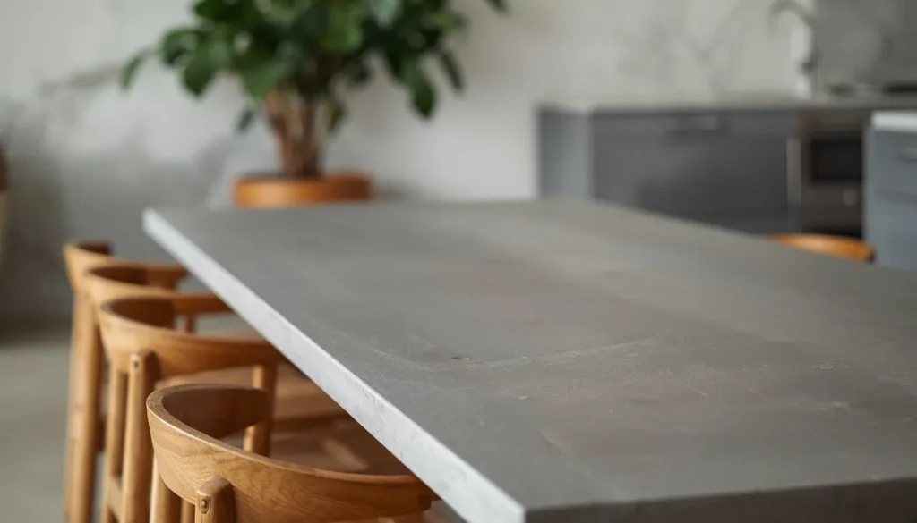  Concrete Kitchen Table for an Artisanal, Raw-Edge Look