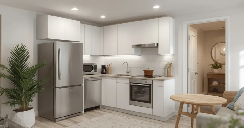 Corner Kitchenette Setup