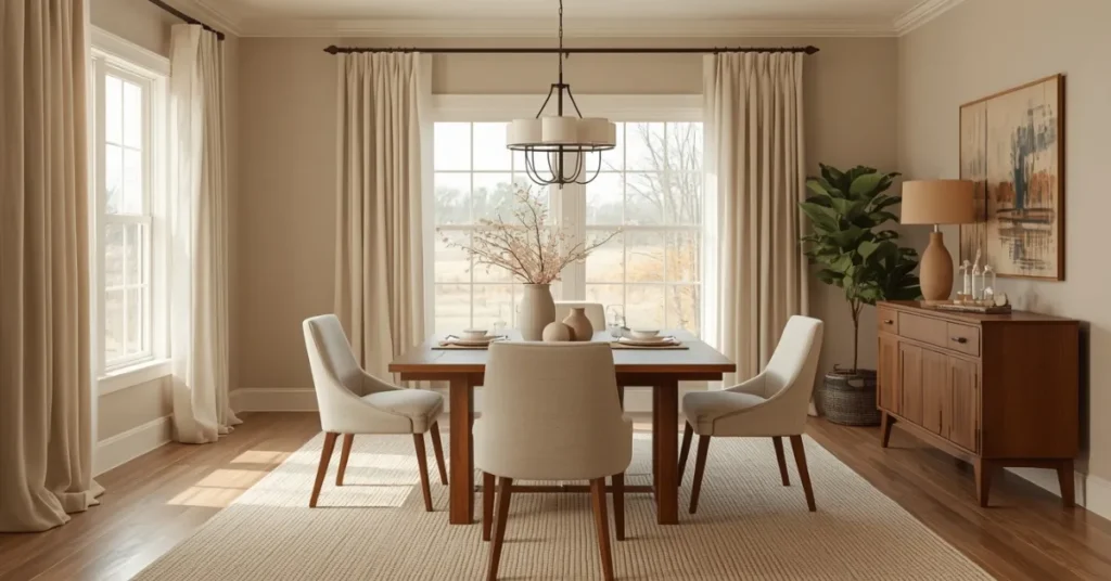 Cozy Beige Neutral Curtains