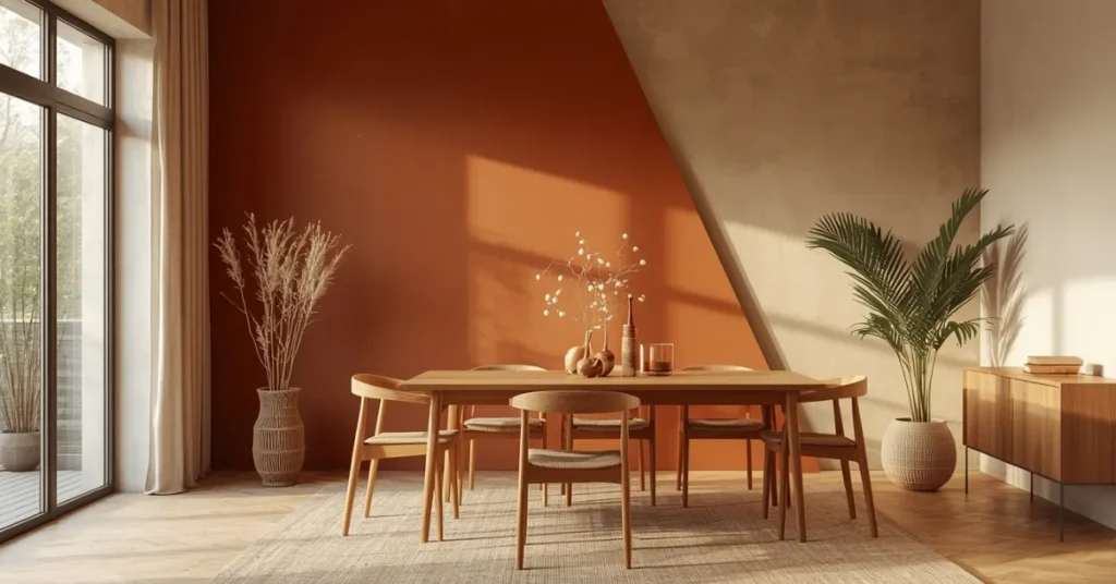 Cozy Earth-Tone Accent Wall