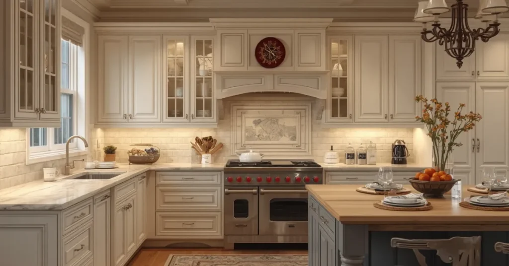 Cream-Colored Traditional Cabinets