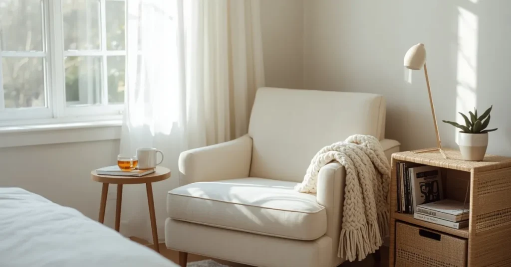 Create a Bedroom Reading Nook in the Corner