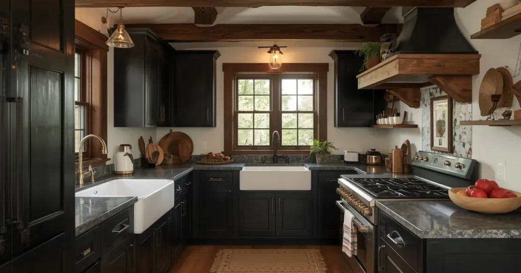 Dark Farmhouse Kitchen