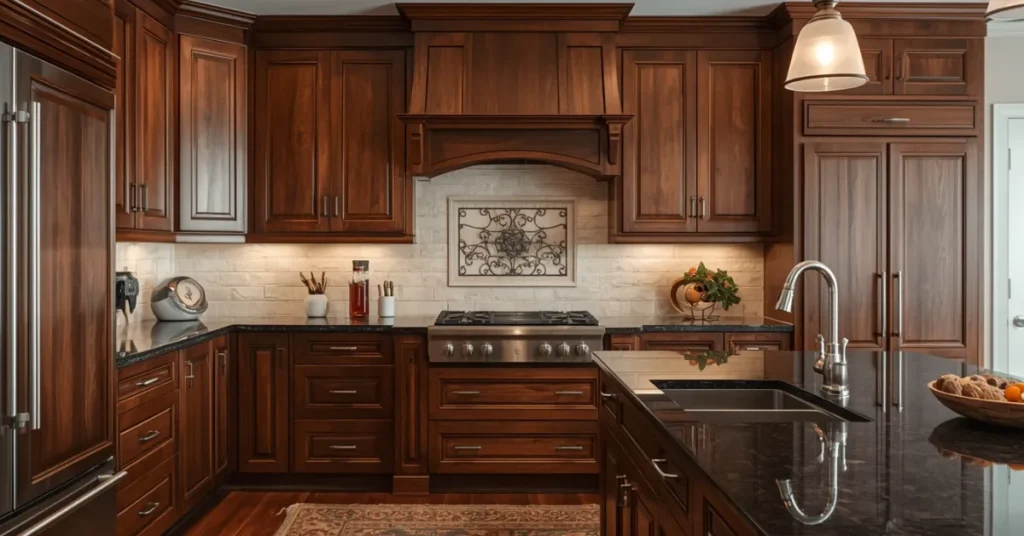 Dark Walnut Cabinets for Warmth