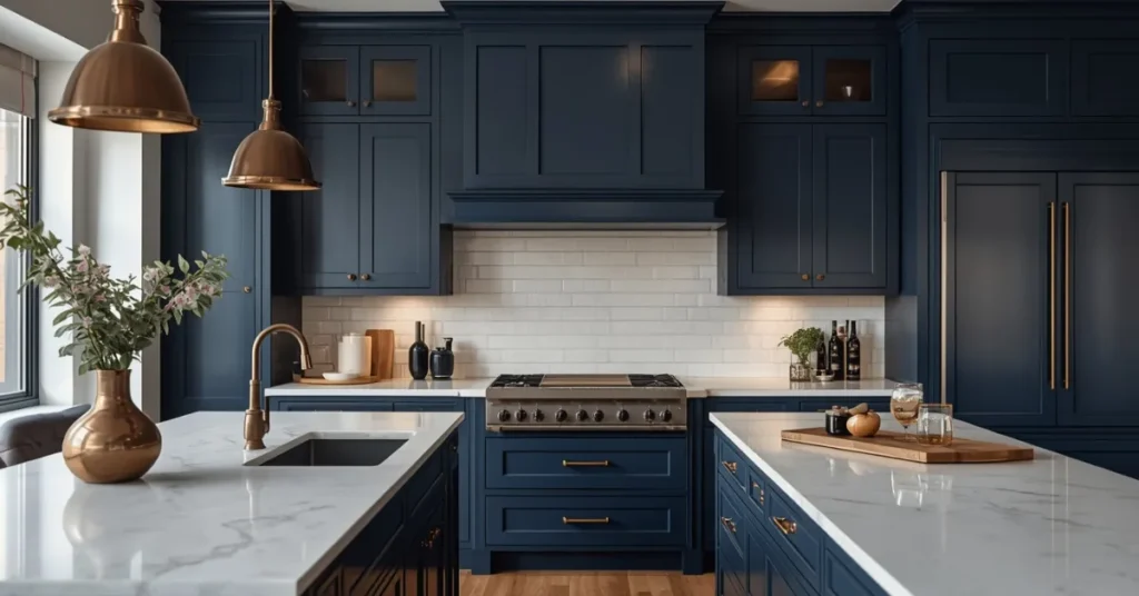  Deep Navy Blue for a Bold, Dramatic Kitchen