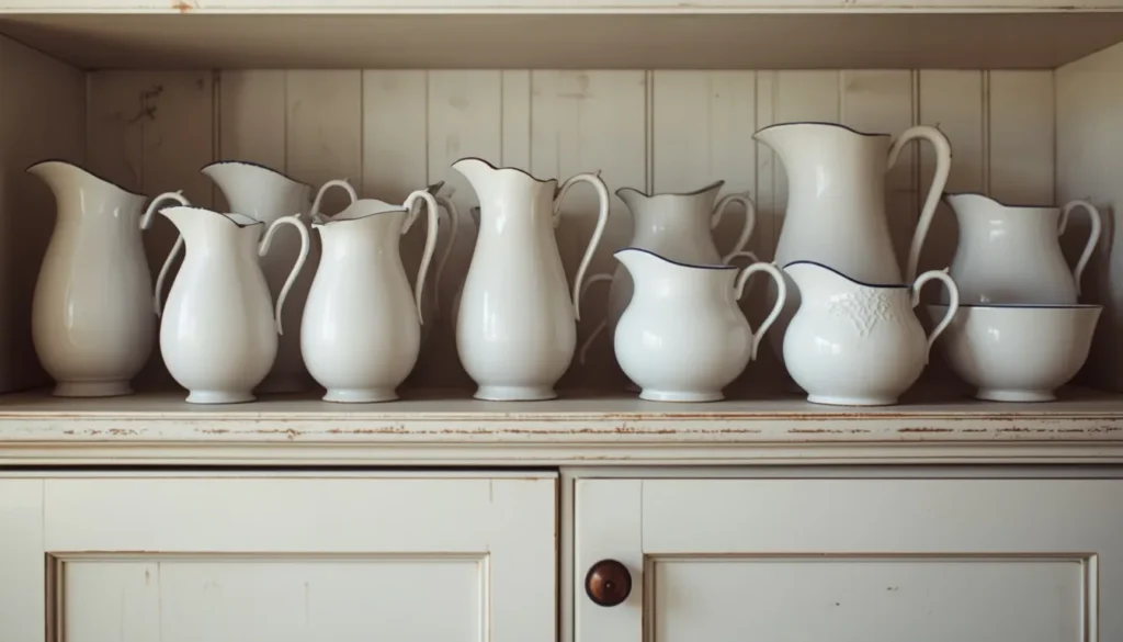  Display a Collection of Antique Pitchers or Ironstone