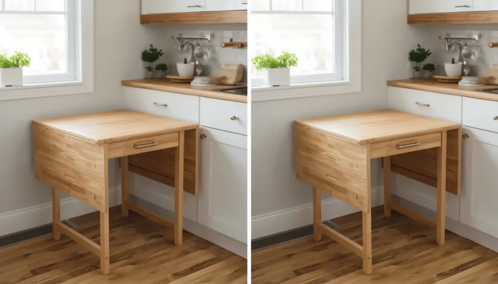 Drop-Leaf Table for Studio Kitchens and Tiny Homes