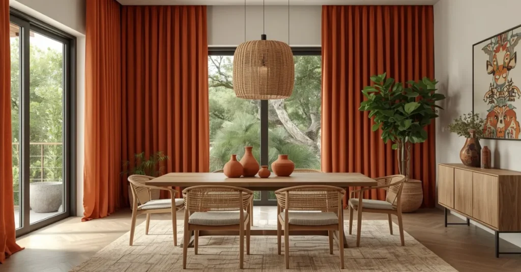 Earth-Tone Curtain Designs