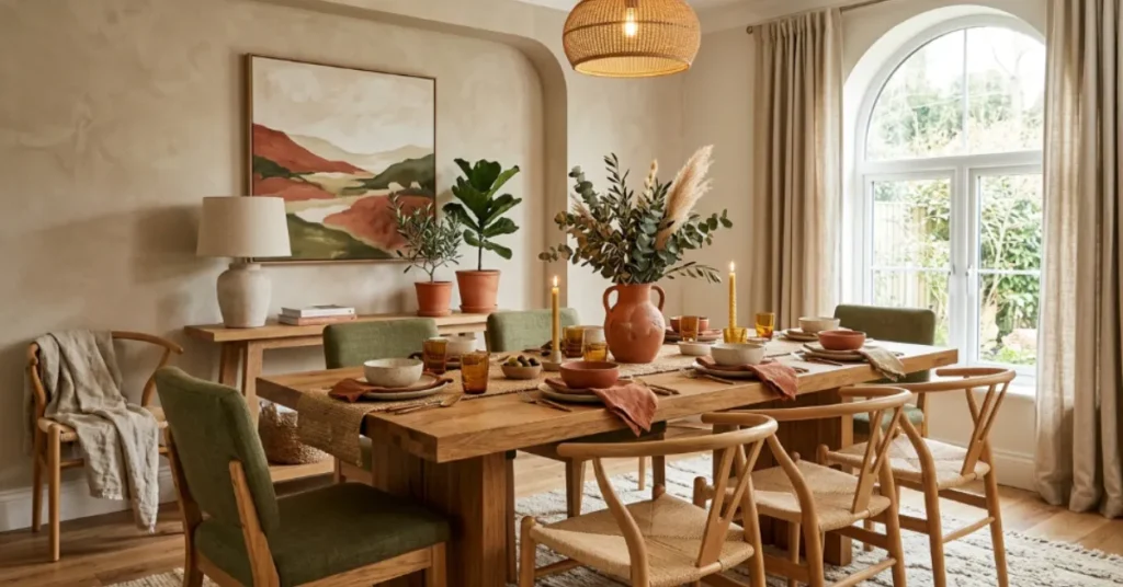 Earth-Tone Modern Dining Room