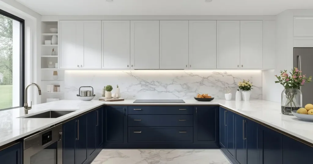 Elegant Two-Tone Cabinets