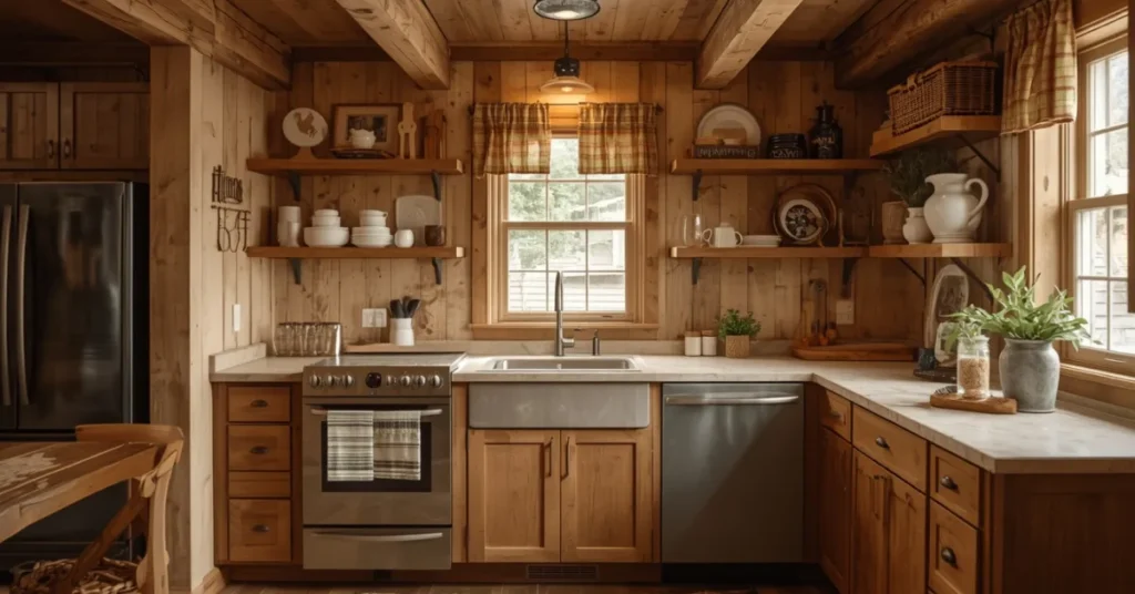 Farmhouse Basement Kitchenette