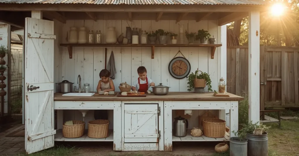 Farmhouse Style Mud Kitchen