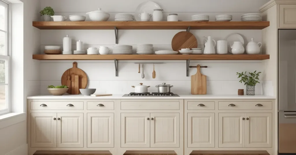  Farmhouse Style with Open Shelving