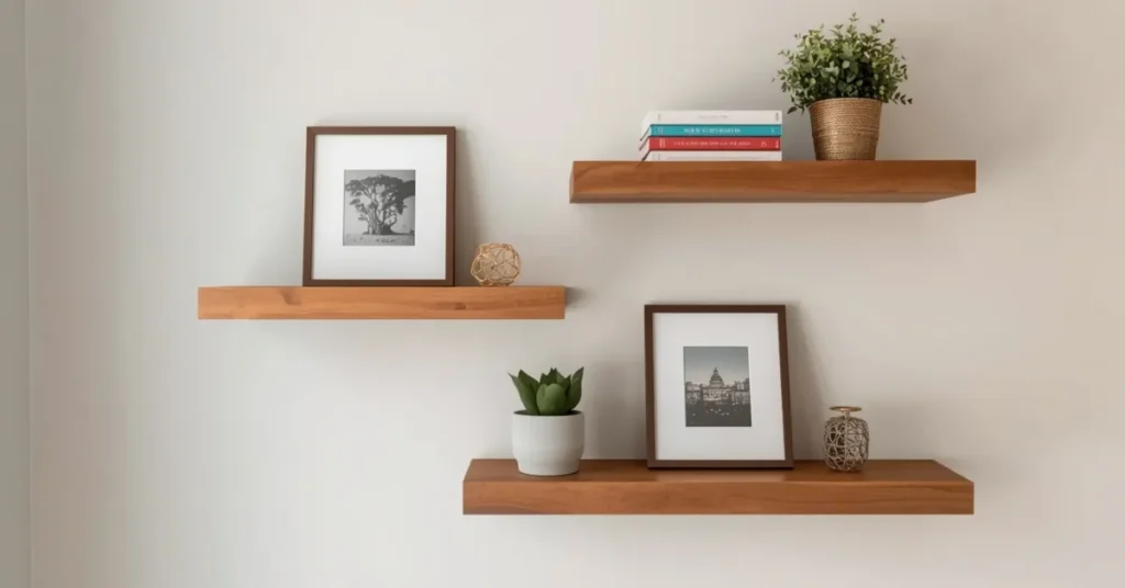 Floating Shelves for Display and Storage