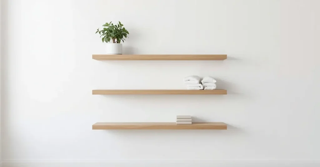 Floating Shelves Instead of Dressers