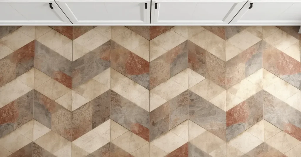 Geometric Patterned Floor Tiles
