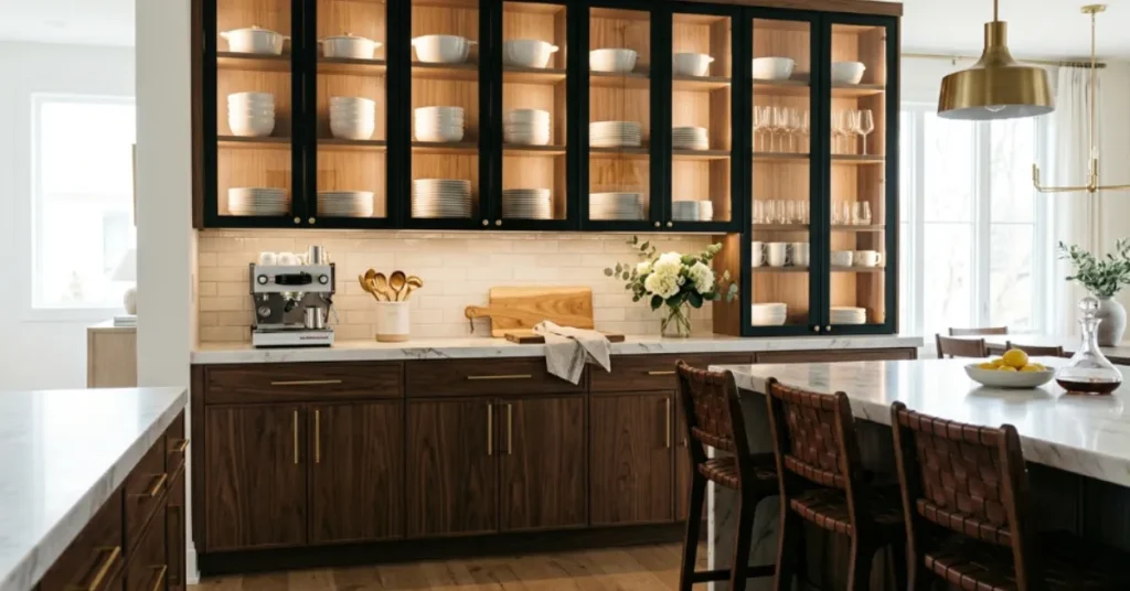 Glass Cabinet Showcase Kitchen