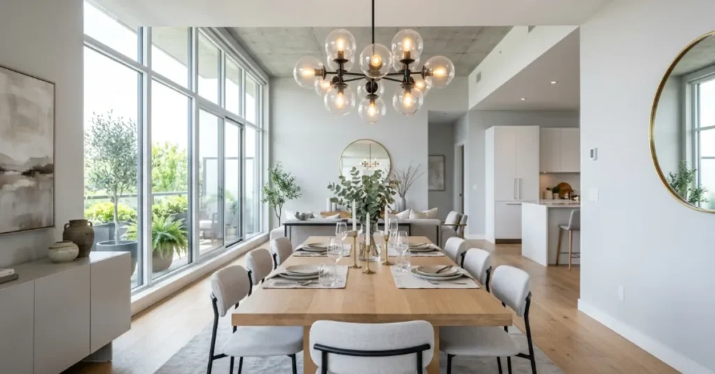 Glass Globe Chandelier