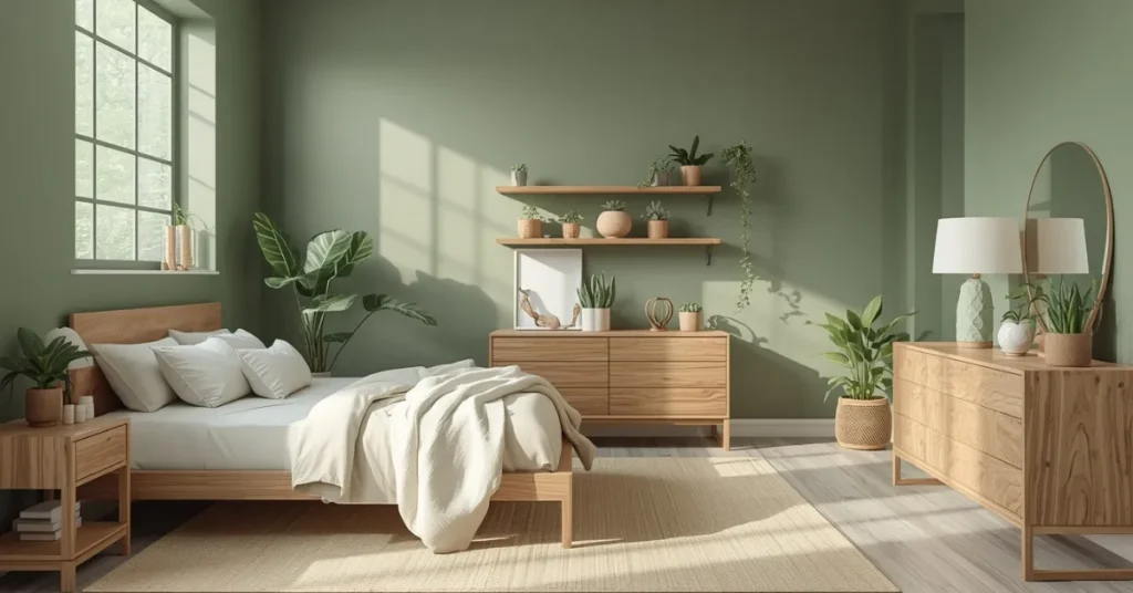 Green Bedroom for Nature Lovers