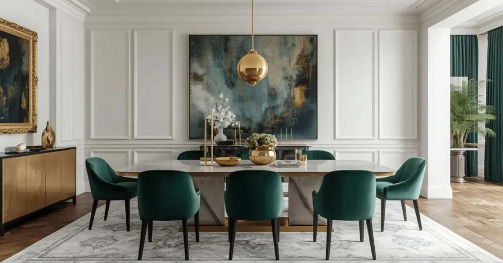 Green Velvet Dining Chairs