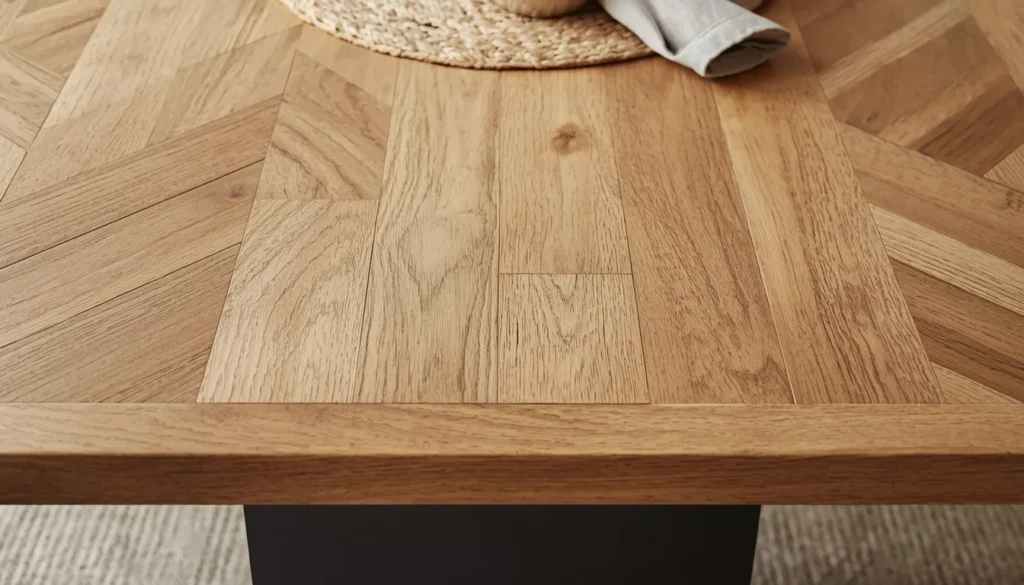  Herringbone Pattern Table for a Bold Focal Point