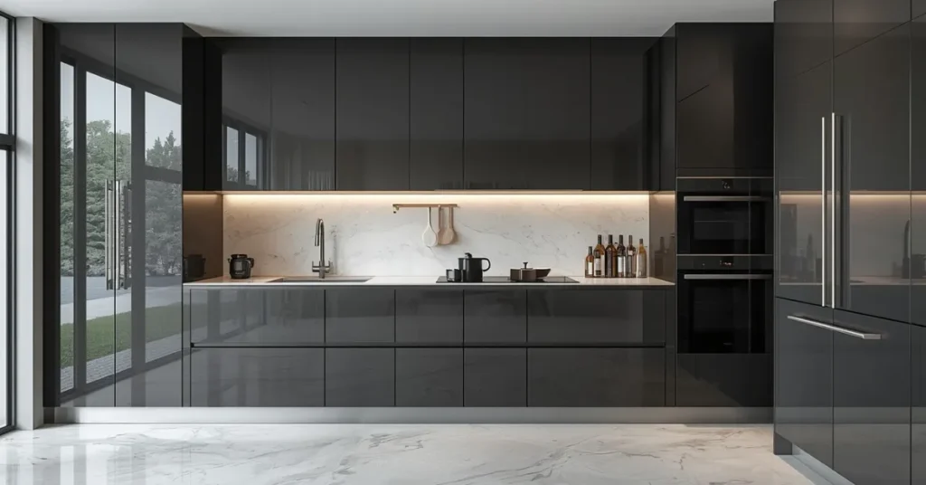 High-Gloss Contemporary Cabinets