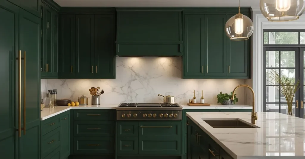 Hunter Green and Brass Combination