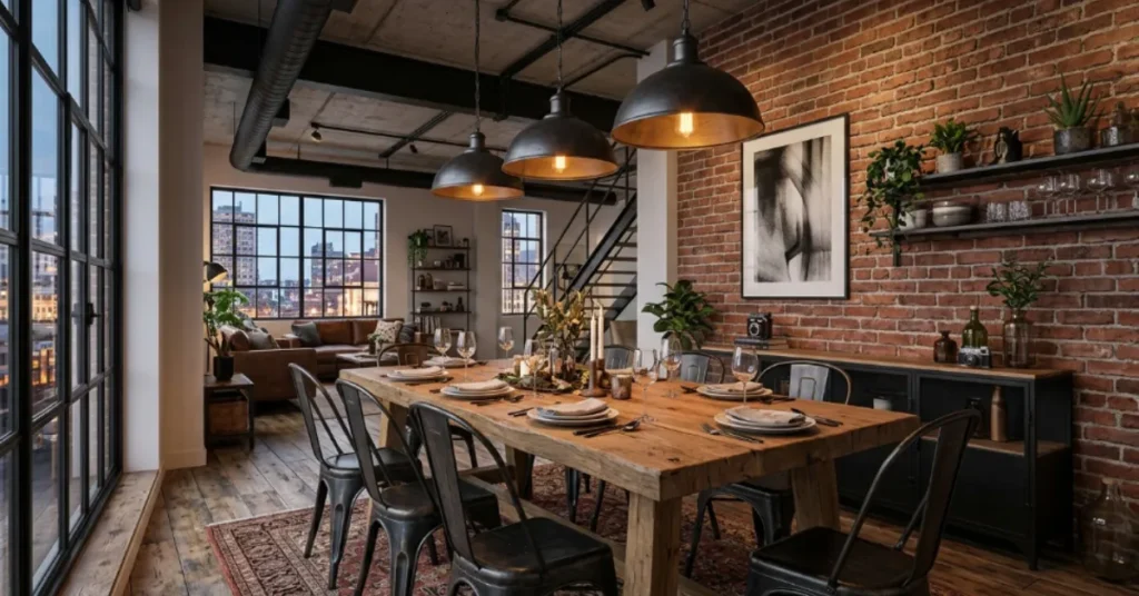  Industrial Chic Dining Room