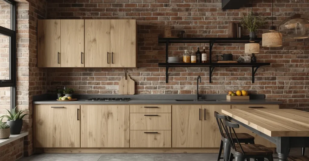 Industrial Kitchen with Metal Accents