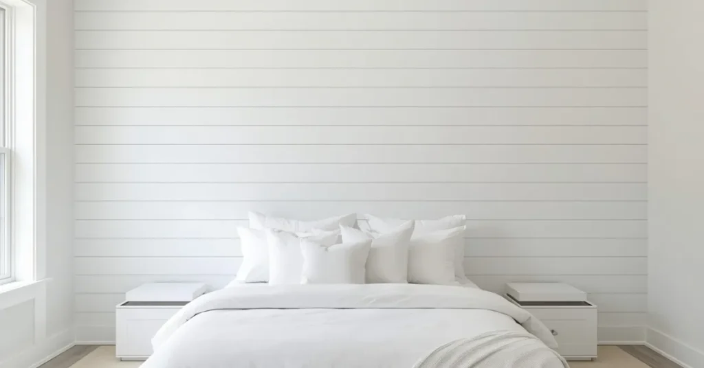  Install a Feature Wall with Wallpaper or Shiplap