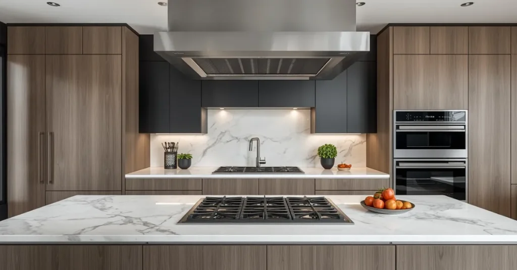 Kitchen Island with Built-In Appliances
