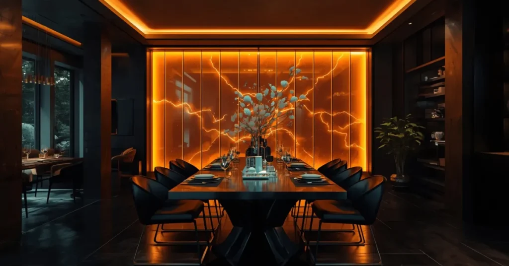 LED Backlit Modern Wall
