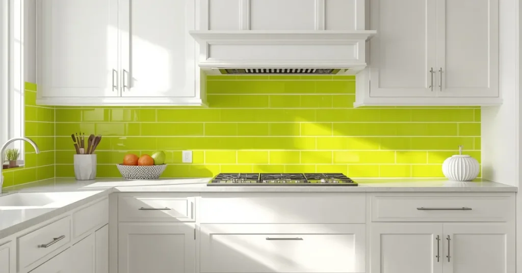 Lime Green or Sunny Yellow Accent Tiles
