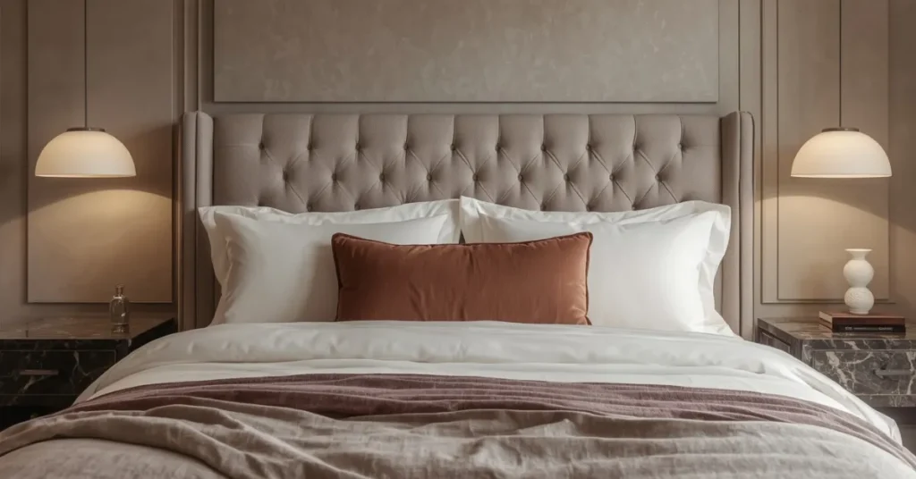 Luxe Master Bedroom With Layered Textures