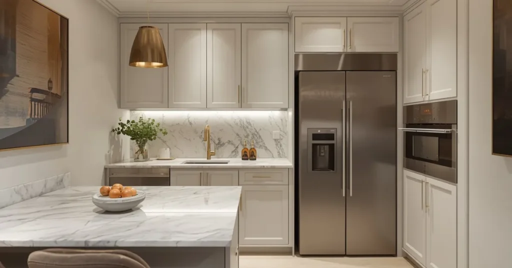  Luxury Marble-Inspired Kitchenette