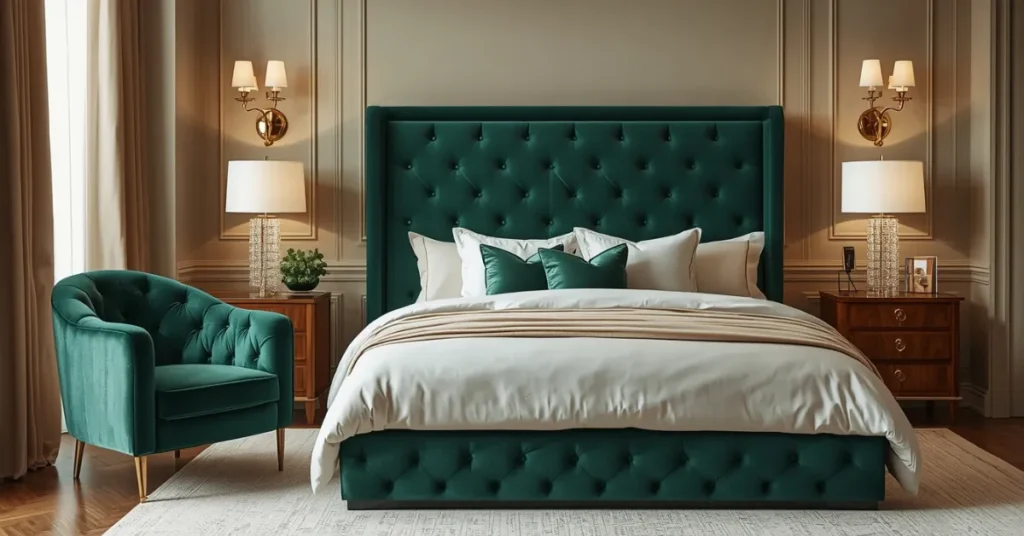 Luxury Master Bedroom with Velvet