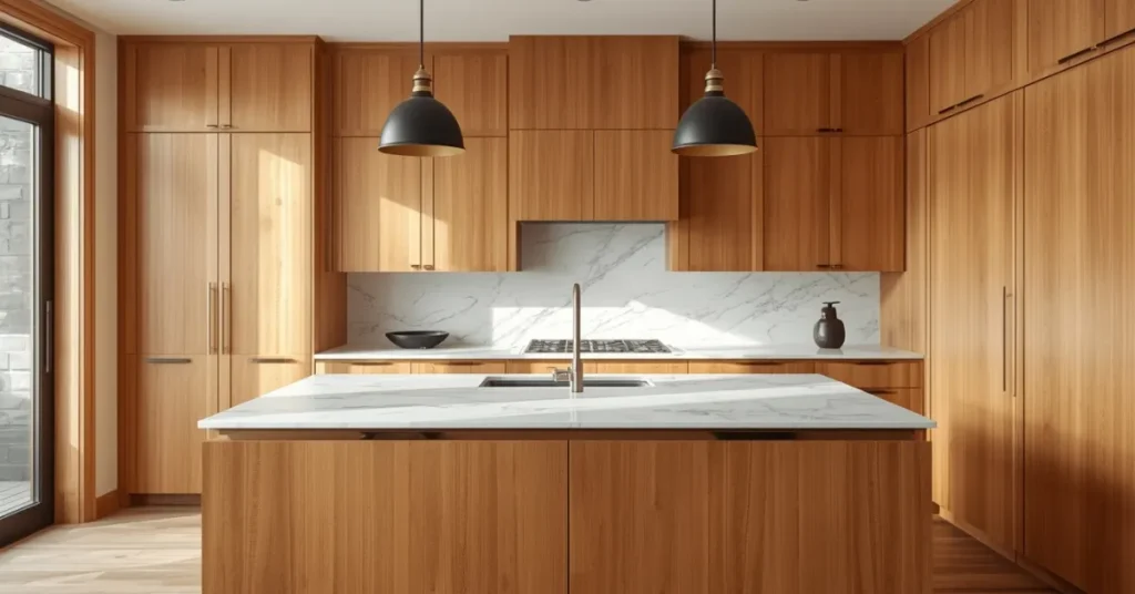  Maple Cabinets with Marble Countertops