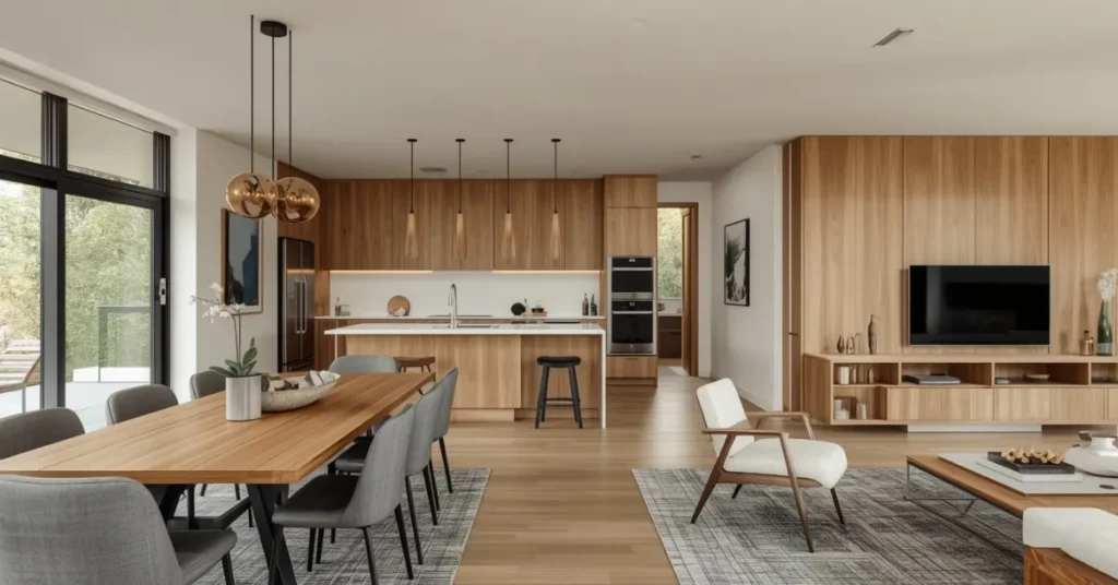 Maple Cabinets with Open Plan Flow