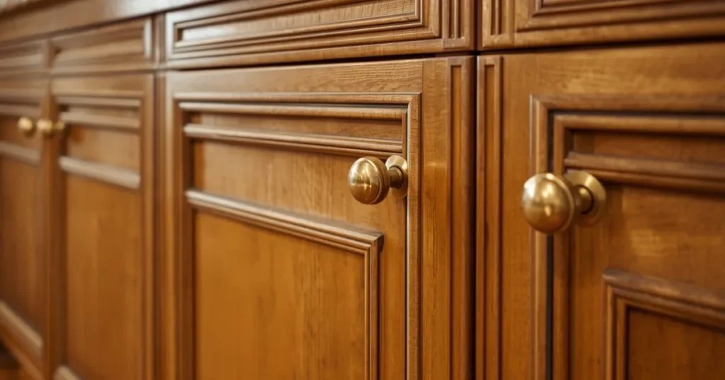  Maple Cabinets with Warm Brass Hardware
