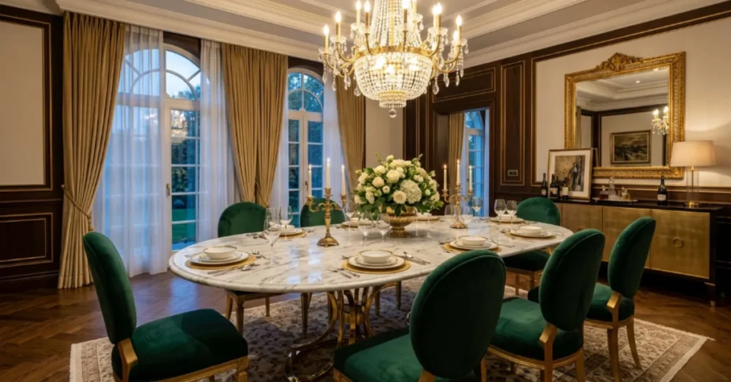 Marble Dining Table Glamour