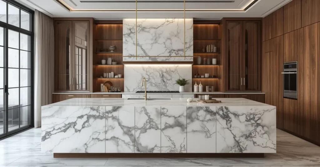 Marble Kitchen Island Ideas for Luxury and Elegance
