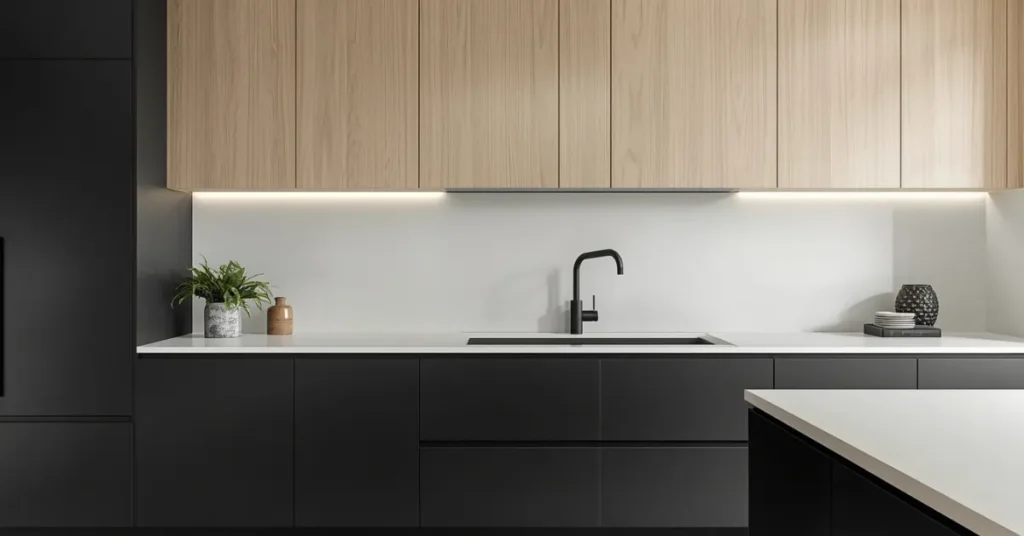 Matte Black and Pale Birch