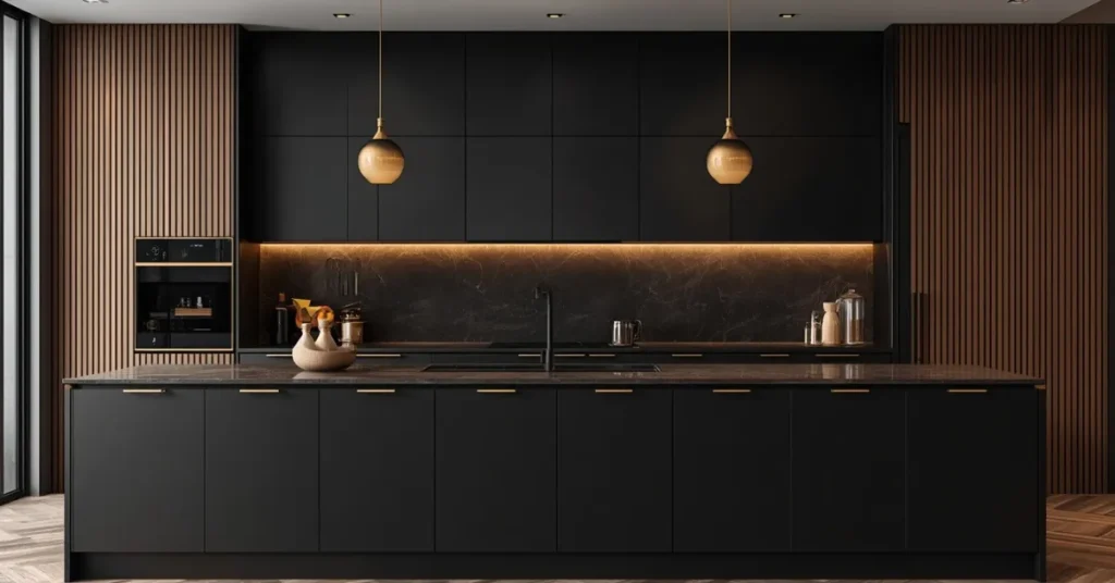 Matte Black Cabinet Design