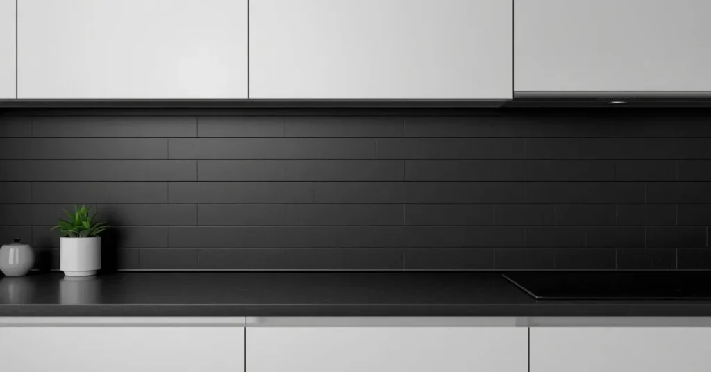 Matte Black Tiles for Drama