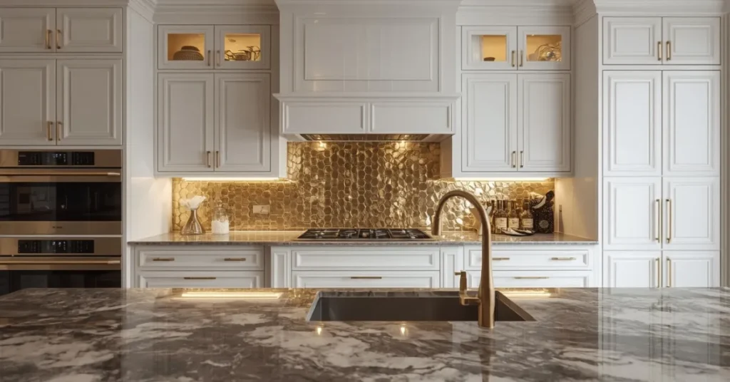 Metallic Gold or Copper Tiles