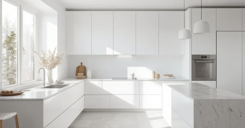 Minimal White Modern Kitchen