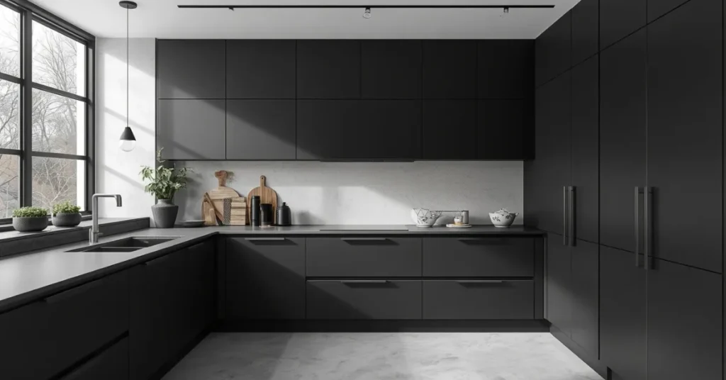 Minimalist Black Kitchen