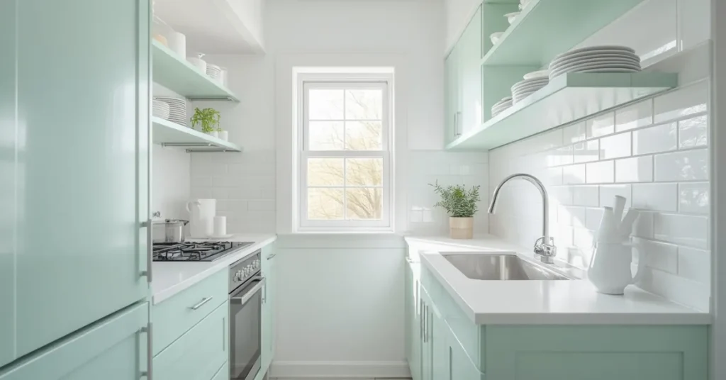 Mint Green Kitchen for Small Spaces